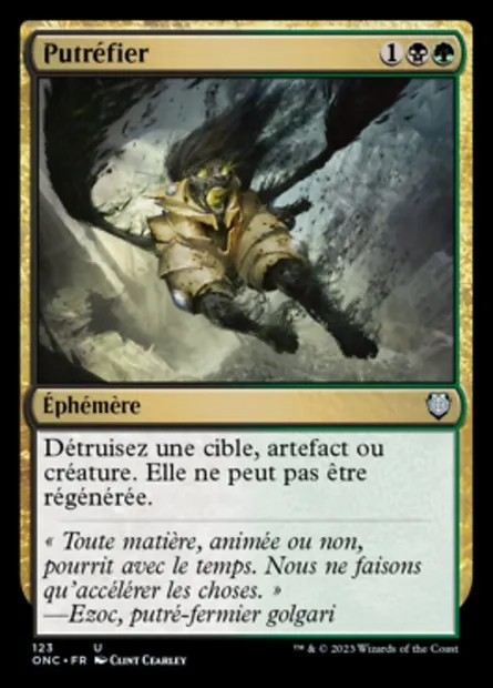 Putréfier, carte Magic ONC 123 — extension Phyrexia: All Will Be One Commander