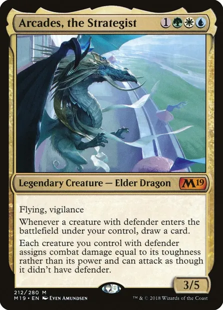 Arcades, the Strategist, Magic card M19 212 — Core Set 2019 set
