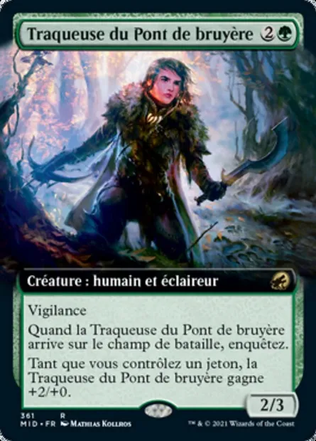 Traqueuse du Pont de bruyère, carte Magic MID 361 — extension Innistrad : chasse de minuit