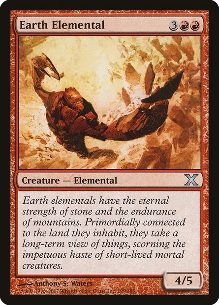 Earth Elemental, Magic card 10E 199 — Tenth Edition set