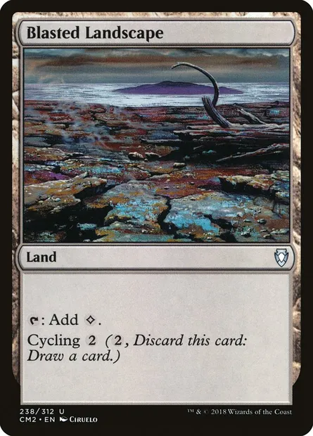 Blasted Landscape, Magic card CM2 238 — Commander Anthology Volume II set