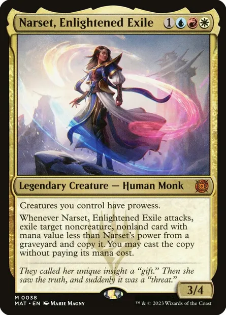Narset, Enlightened Exile, Magic card MAT 38 — March of the Machine: The Aftermath set