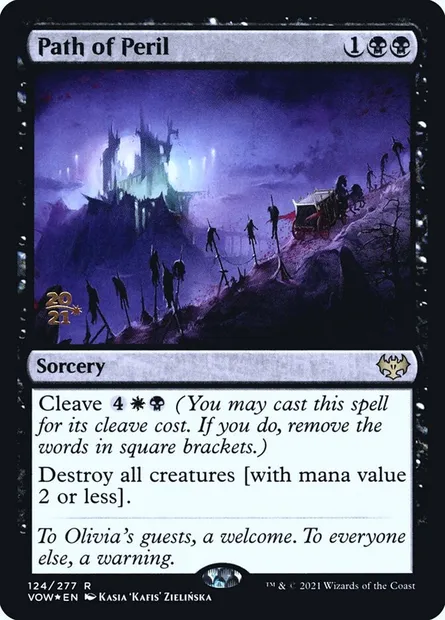 Chemin du péril, carte Magic PVOW 124s — extension Innistrad: Crimson Vow Promos