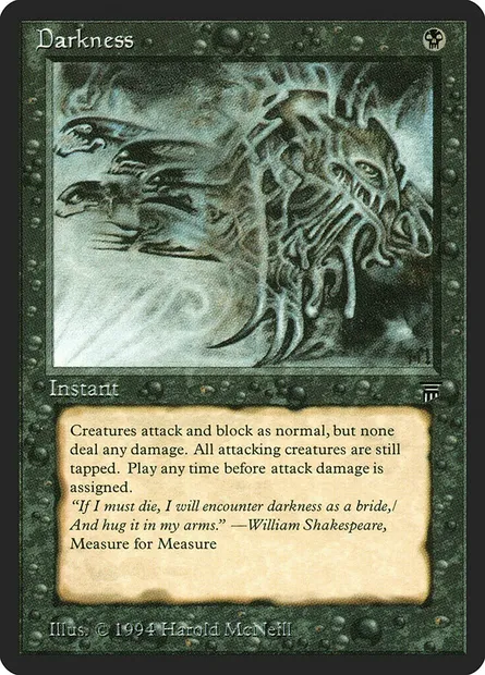 Obscurité, carte Magic LEG 94 — extension Legends