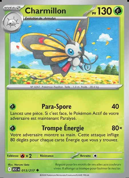 Charmillon, carte Pokémon ASC 013 — extension Héros Transcendants
