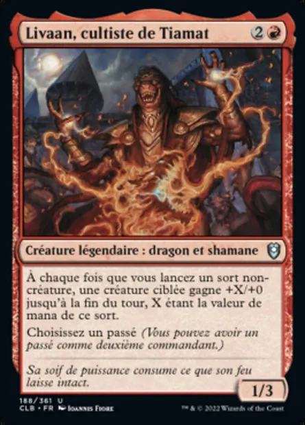 Livaan, cultiste de Tiamat, carte Magic CLB 188 — extension Commander Légendes : la bataille de la Porte de Baldur