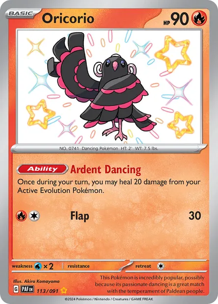 Oricorio, Pokémon card PAF 113 — Paldean Fates set