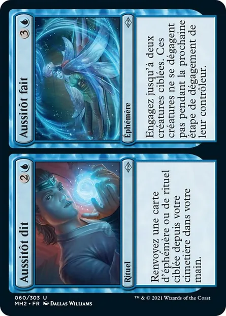 Aussitôt dit // Aussitôt fait, carte Magic MH2 60 — extension Horizons du Modern 2