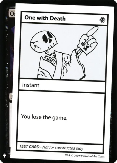 One with Death, Magic card CMB1 45 — Mystery Booster Playtest Cards 2019 set