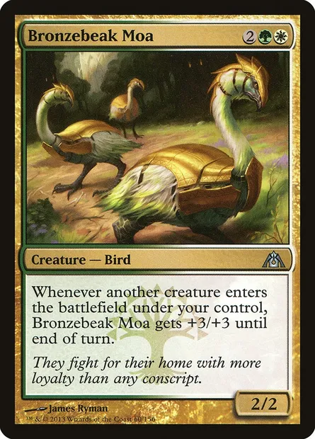 Bronzebeak Moa, Magic card DGM 60 — Dragon's Maze set
