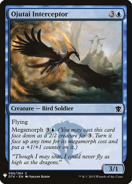 Interceptrice d'Ojutaï, carte Magic PLST DTK-66 — extension The List