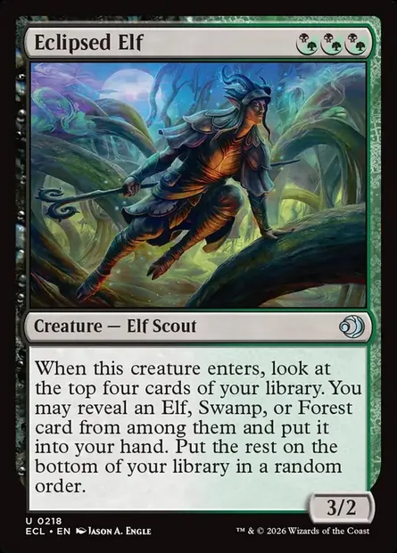 Eclipsed Elf, Magic card ECL 218 — Lorwyn Eclipsed set