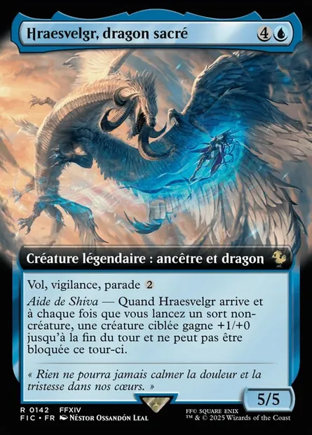 Hraesvelgr de la Première couvée, carte Magic FIC 142 — extension Final Fantasy Commander