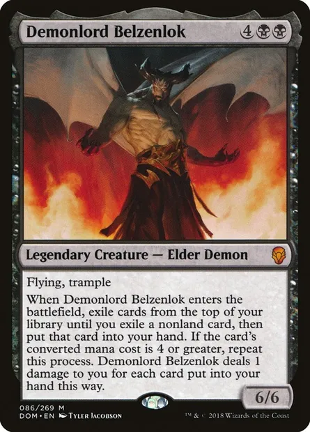 Demonlord Belzenlok, Magic card DOM 86 — Dominaria set