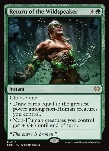 Return of the Wildspeaker, Magic card ECC 115 — Lorwyn Eclipsed Commander set