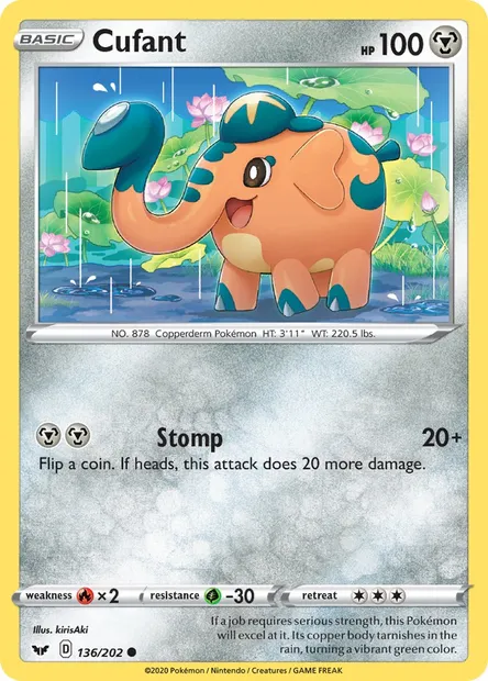 Cufant, Pokémon card SSH 136 — Sword & Shield set