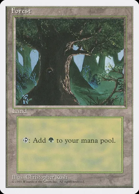Forêt, carte Magic 4ED 378 — extension Quatrième Edition