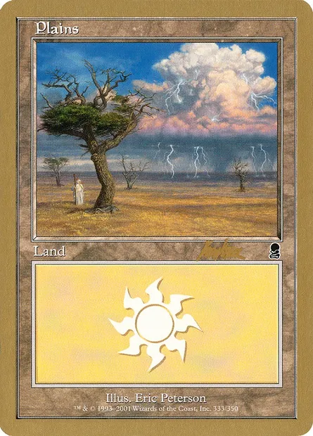 Plaine, carte Magic WC02 bk333 — extension World Championship Decks 2002