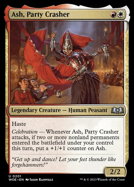 Ash, Party Crasher, Magic card WOE 201 — Wilds of Eldraine set