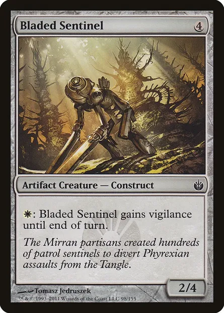 Bladed Sentinel, Magic card MBS 98 — Mirrodin Besieged set