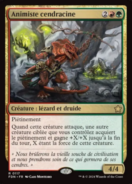 Animiste cendracine, carte Magic FDN 117 — extension Foundations