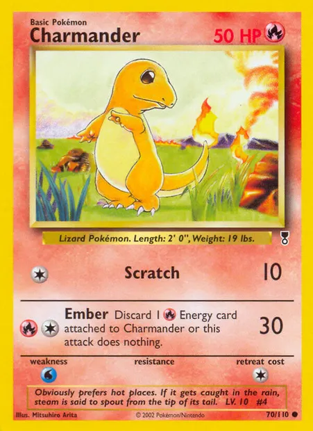 Charmander, Pokémon card LC 70 — Legendary Collection set