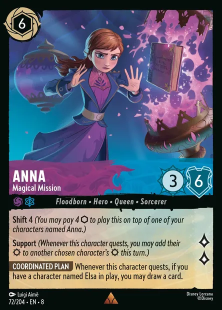 Anna - Magical Mission, Disney Lorcana card CH8-072 — The Reign of Jafar set