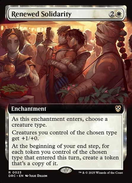 Renewed Solidarity, Magic card DRC 23 — Aetherdrift Commander set
