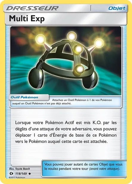 Multi Exp, carte Pokémon SUM 118 — extension Soleil et Lune