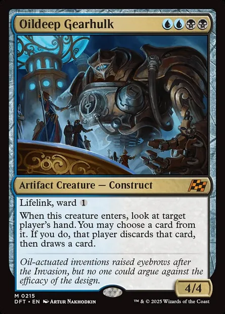 Oildeep Gearhulk, Magic card DFT 215 — Aetherdrift set