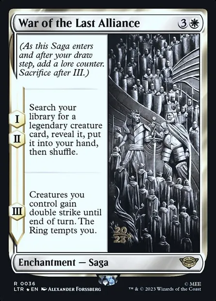 Guerre de la Dernière Alliance, carte Magic PLTR 36s — extension Tales of Middle-earth Promos