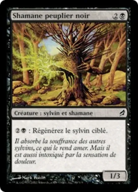 Shamane peuplier noir, carte Magic LRW 99 — extension Lorwyn