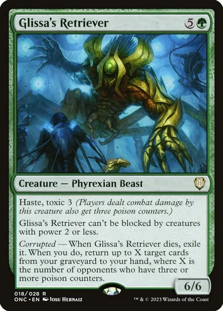 Glissa's Retriever, Magic card ONC 18 — Phyrexia: All Will Be One Commander set
