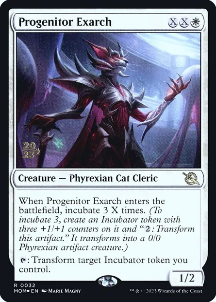 Exarque progéniteur, carte Magic PMOM 32s — extension March of the Machine Promos
