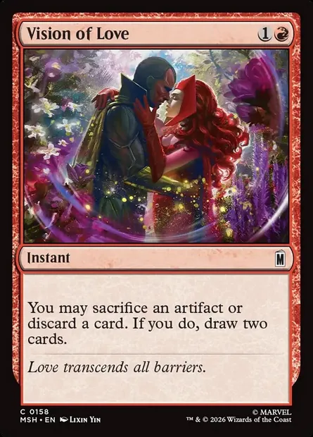Vision of Love, Magic card MSH 158 — Marvel Super Heroes set