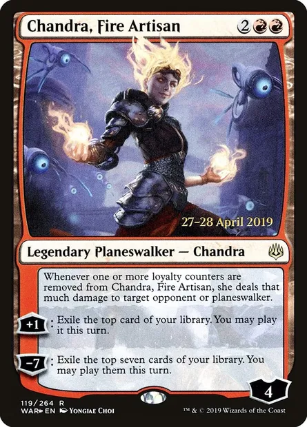 Chandra, Fire Artisan, Magic card PWAR 119s — War of the Spark Promos set