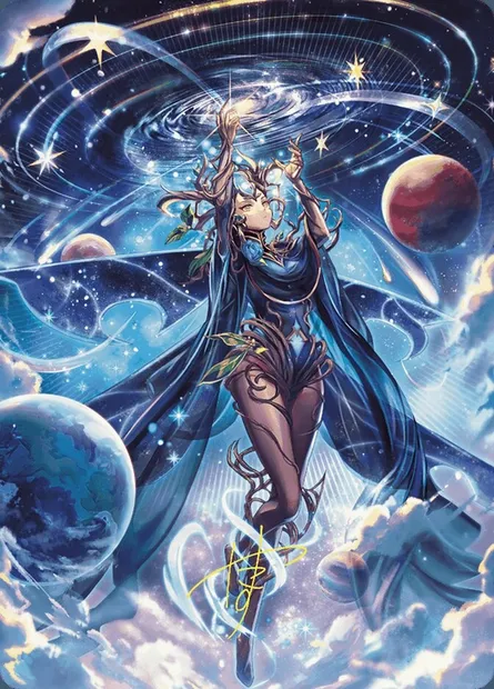 Omniscience // Omniscience, Magic card AWOE 78 — Wilds of Eldraine Art Series set