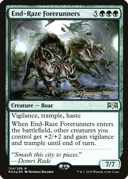 End-Raze Forerunners, Magic card PRNA 124s — Ravnica Allegiance Promos set