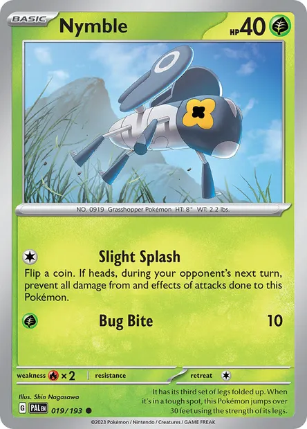 Nymble, Pokémon card PAL 019 — Paldea Evolved set