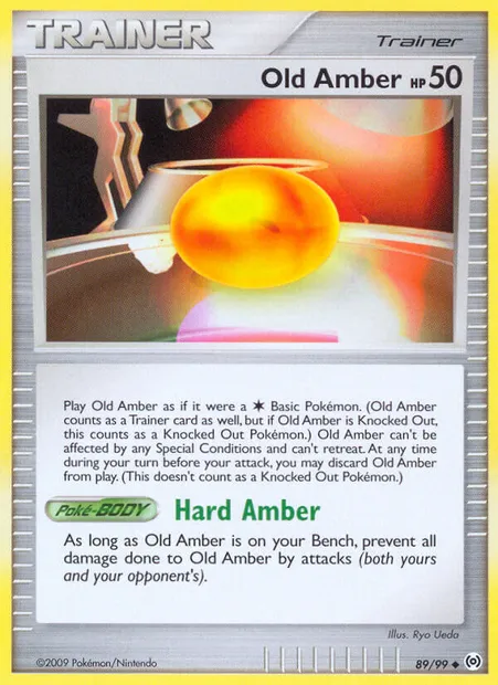 Old Amber, Pokémon card AR 89 — Arceus set