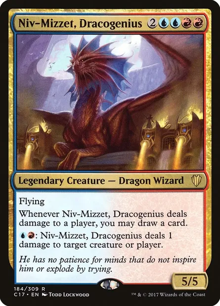 Niv-Mizzet, Dracogenius, Magic card C17 184 — Commander 2017 set