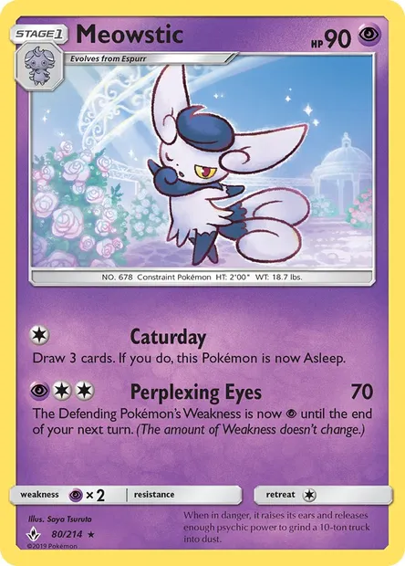 Meowstic, Pokémon card UNB 80 — Unbroken Bonds set