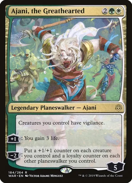 Ajani, the Greathearted, Magic card WAR 184 — War of the Spark set