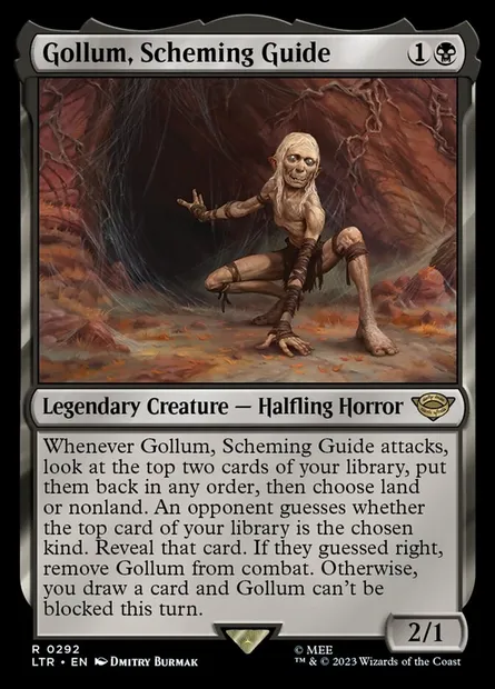 Gollum, Scheming Guide, Magic card LTR 292 — The Lord of the Rings: Tales of Middle-earth set