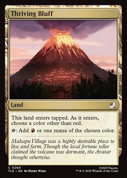 Thriving Bluff, Magic card TLE 260 — Avatar: The Last Airbender Eternal set