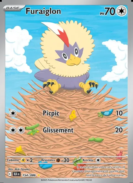Furaiglon, carte Pokémon BLK 154 — extension Foudre Noire