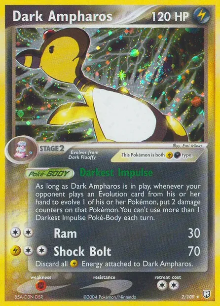 Pharamp obscur, carte Pokémon TRR 2 — extension Team Rocket Returns