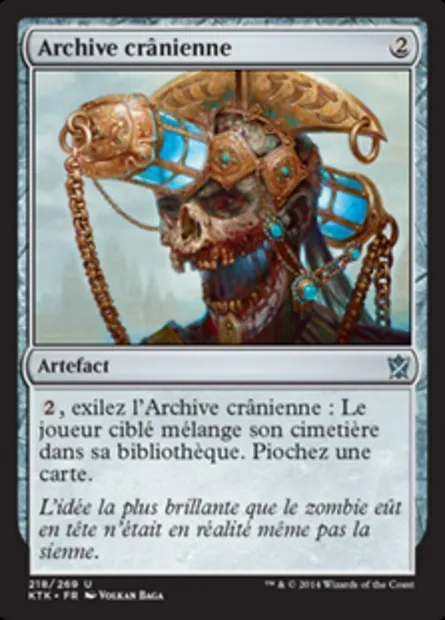 Archive crânienne, carte Magic KTK 218 — extension Les Khans de Tarkir