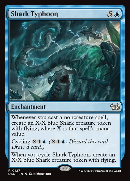 Shark Typhoon, Magic card DSC 127 — Duskmourn: House of Horror Commander set
