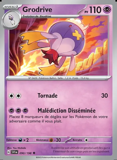 Grodrive, carte Pokémon SVI 090 — extension Écarlate et Violet